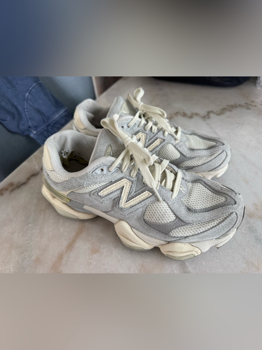 New Balance 9060 - Grey/Cream colour Dad Sneakers - Picture 1 of 9